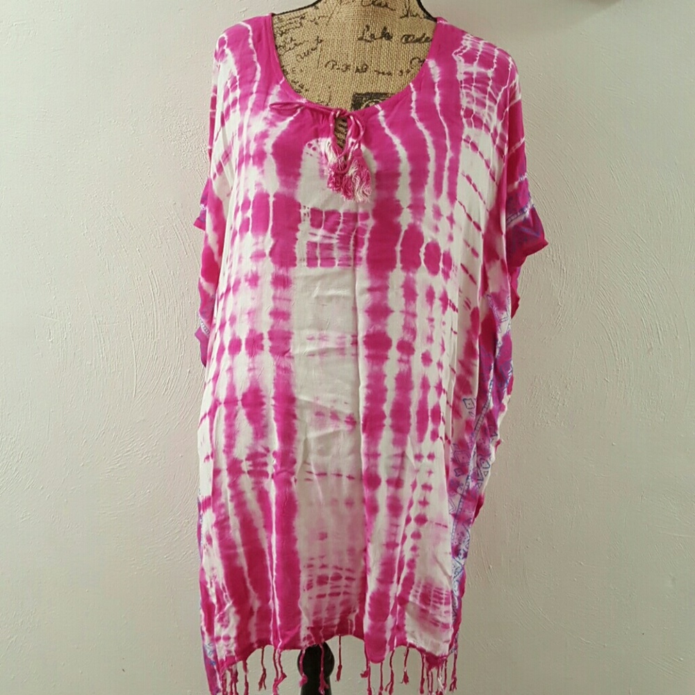 Fushia/White Cover up